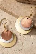 Ten Thousand Villages Jharana Layered Disc Earrings