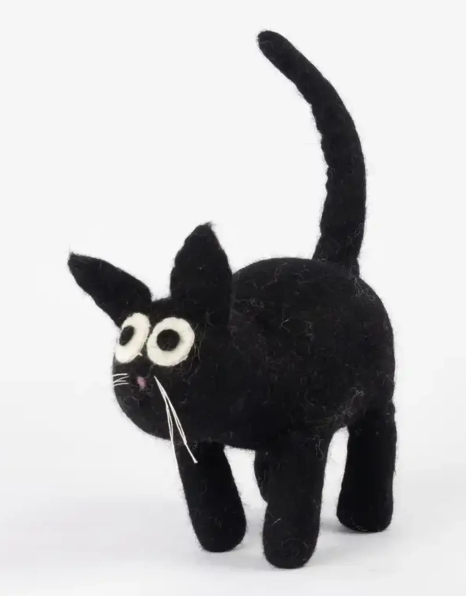 The Winding Road Black Felt Cat Toy