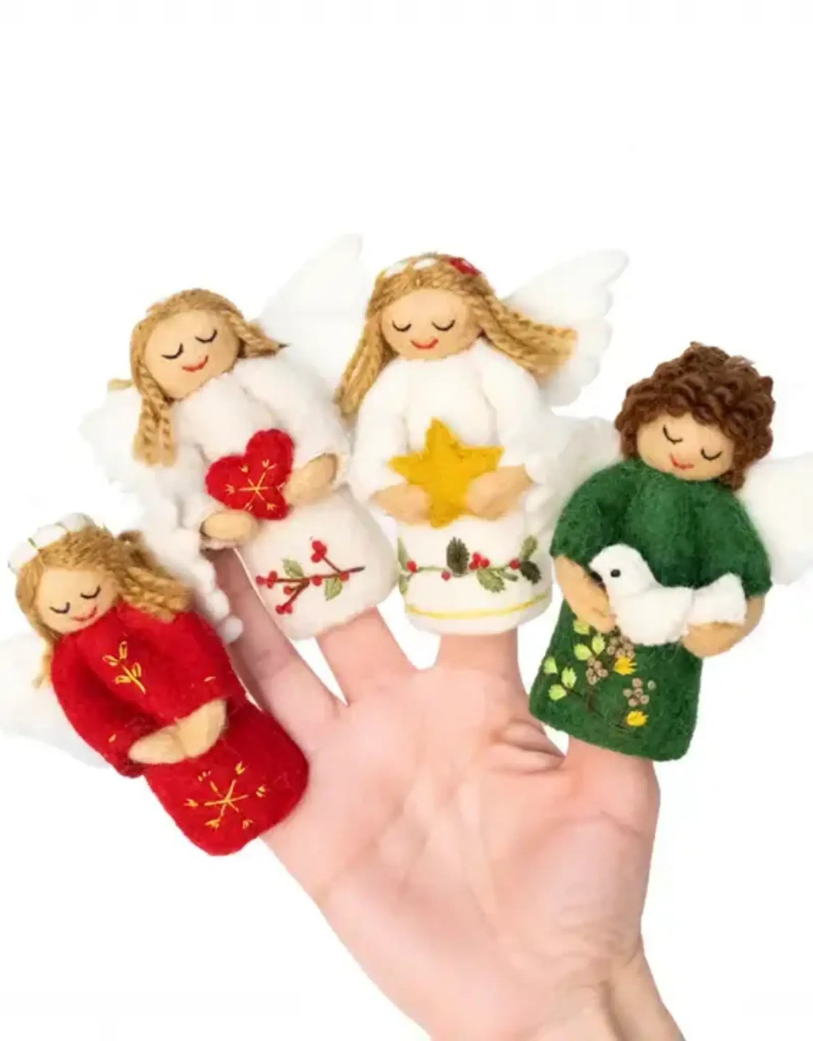 The Winding Road Felt Angel Finger Puppets (Assorted)