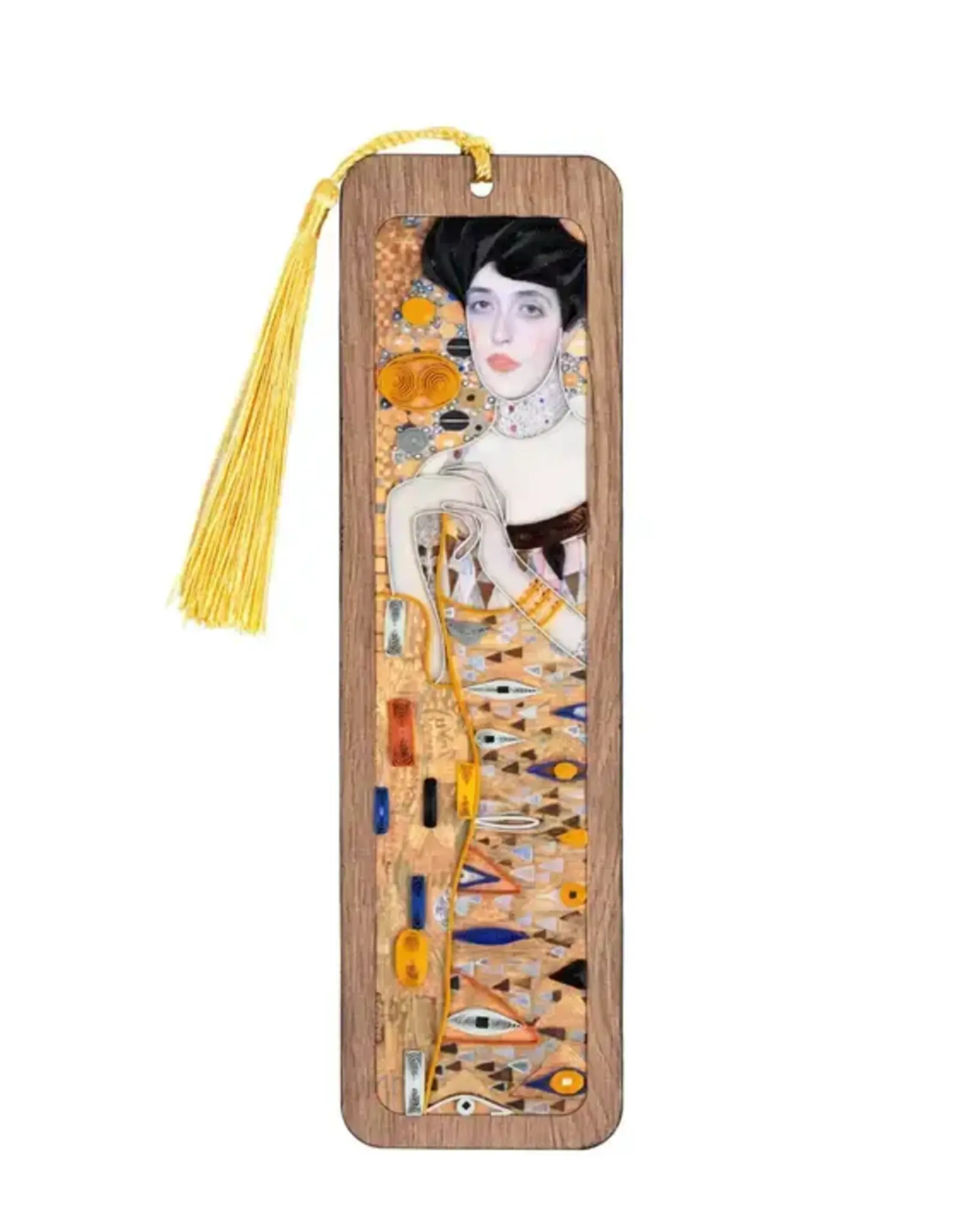 Quilling Card Klimt Inspired Quilled Lady in Gold Bookmark