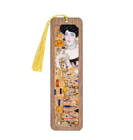 Quilling Card Klimt Inspired Quilled Lady in Gold Bookmark