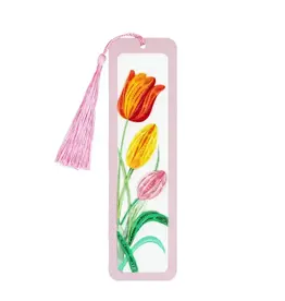 Quilling Card Quilled Colorful Tulips Bookmark