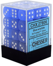 Chessex - CHX 36-die 12mm d6 Set Blue w/ white Frosted