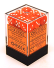 Chessex - CHX 36-die 12mm d6 Set Vortex Solar w/ White