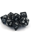 Chessex - CHX 7-Die Polyhedral Set Black w/white Opaque