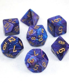 Chessex - CHX 7-Die Polyhedral Set Purple w/gold Lustrous