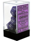 Chessex - CHX 7-Die Polyhedral Set Purple w/white Opaque