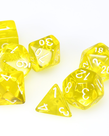 Chessex - CHX 7-Die Polyhedral Set Yellow w/white Translucent