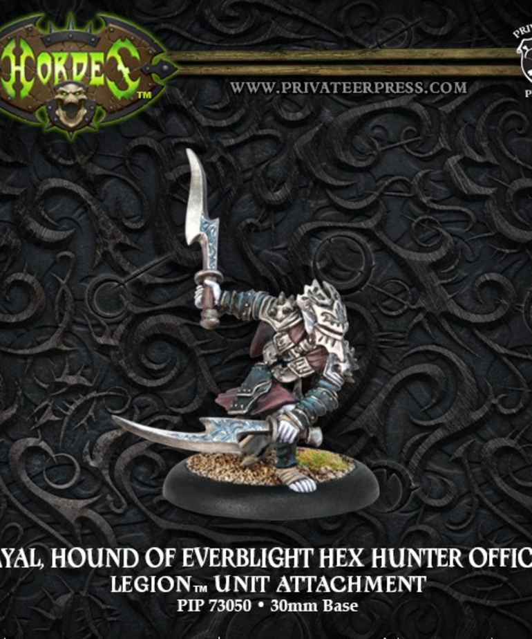 Privateer Press - PIP Hordes - Legion of Everblight - Bayal, Hound of Everblight Hex Hunter Officer - Unit Attachment