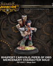 Privateer Press - PIP Warmachine - Mercenaries - Rhupert Carvolo, Piper of Ord - Character Solo