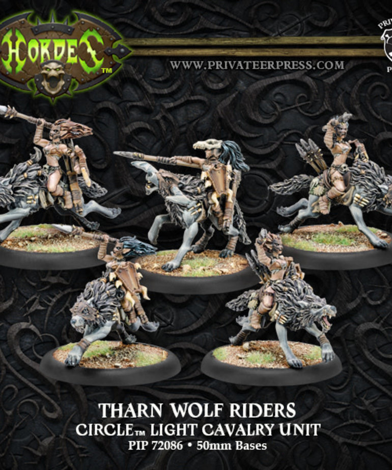 Privateer Press - PIP Hordes - Circle Orboros - Tharn Wolf Riders - Light Cavalry Unit