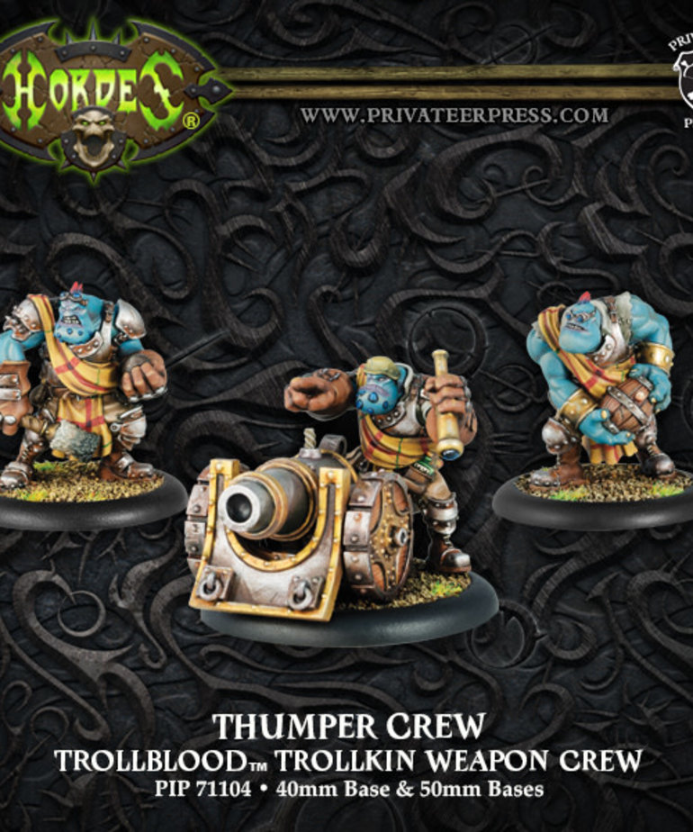 Privateer Press - PIP Hordes - Trollbloods - Thumper / Pummeler Crew - Trollkin Weapon Crew