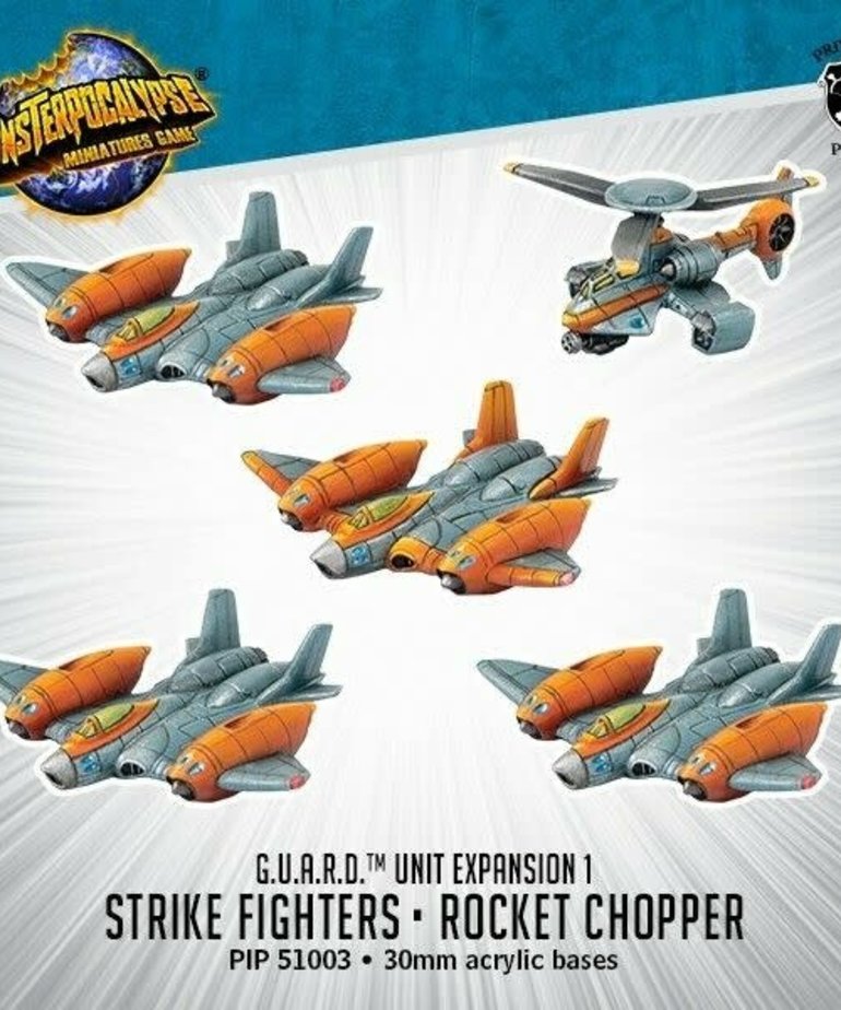 Privateer Press - PIP Monsterpocalypse - G.U.A.R.D - Strike Fighters & Rocket Chopper - Unit Expansion 1