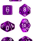 Chessex - CHX Chessex: Translucent - Purple/White - Polyhedral 7-Die Set