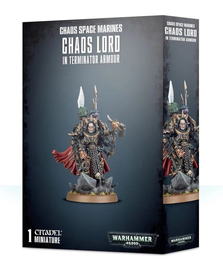 thumbnail image 2 of Citadel Chaos Space Marines Chaos Lord - Warhammer 40,000 Miniature, Plastic Push-Fit Model 2 of 12