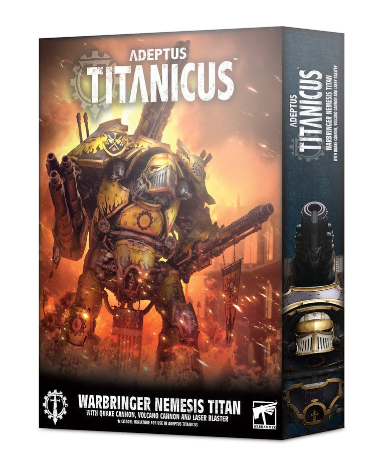 Games Workshop - GAW Adeptus Titanicus - Titans - Warbringer Nemesis Titan with Quake Cannon, Volcano Cannon, and Laser Blaster