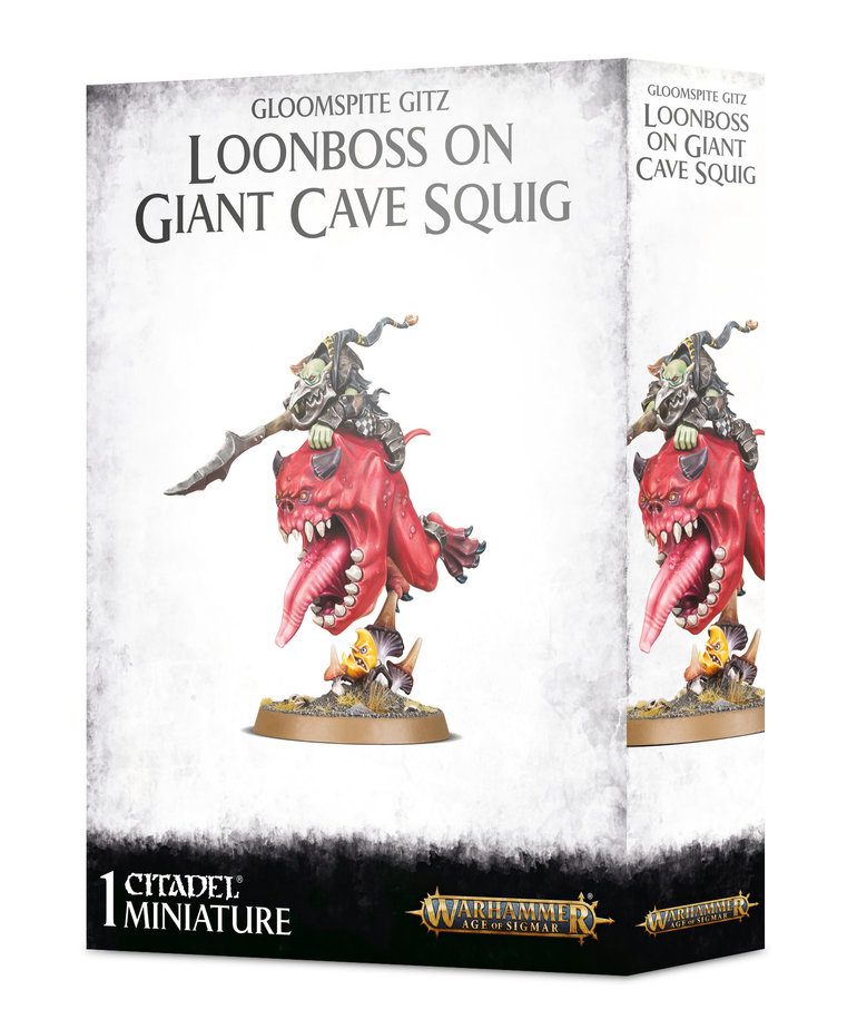 Games Workshop - GAW Warhammer Age of Sigmar - Gloomspite Gitz - Loonboss on Giant Cave Squig