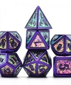 Gameopolis Dice - UDI Electrophoresis Glitter/Metal - Dark Blue Dice