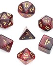 Gameopolis Dice - UDI Gameopolis: Dice - Polyhedral 7-Die Set - Galaxy - Black-Red/Gold