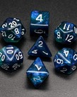 Gameopolis Dice - UDI Gameopolis: Dice - Polyhedral 7 Set - Glitter - Blue Green w/ White