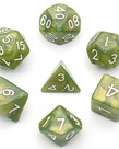 Gameopolis Dice - UDI Gameopolis: Dice - Polyhedral 7 Set - Glitter - Green w/ White