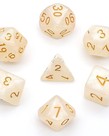 Gameopolis Dice - UDI Gameopolis: Dice - Polyhedral 7-Die Set - Glitter - White/Gold