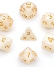 Gameopolis Dice - UDI Gameopolis: Dice - Polyhedral 7 Set - Glitter - White/Gold