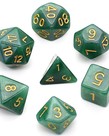 Gameopolis Dice - UDI Gameopolis: Dice - Polyhedral 7-Die Set - Jade - Black-Green/Gold