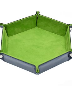 Gameopolis Dice - UDI Hexagon - Light Green Velvet Dice Tray