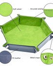 Gameopolis Dice - UDI Gameopolis: Dice Tray -  Folding: Hexagon - Light Green Velvet