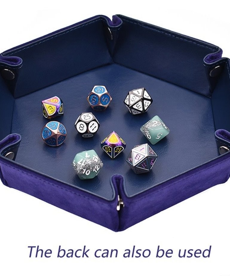 Gameopolis Dice - UDI Gameopolis: Dice Tray -  Folding: Hexagon - Purple Velvet