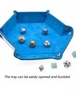 Gameopolis Dice - UDI Gamepolis: Dice Tray -  Folding: Hexagon - Sky Blue Velvet