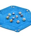 Gameopolis Dice - UDI Gamepolis: Dice Tray -  Folding: Hexagon - Sky Blue Velvet