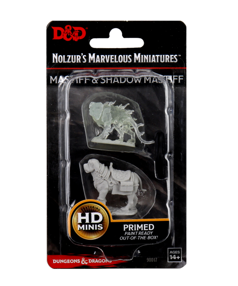 WizKids - WZK D&D: Nolzur's Marvelous Unpainted Miniatures - Mastiff & Shadow Mastiff