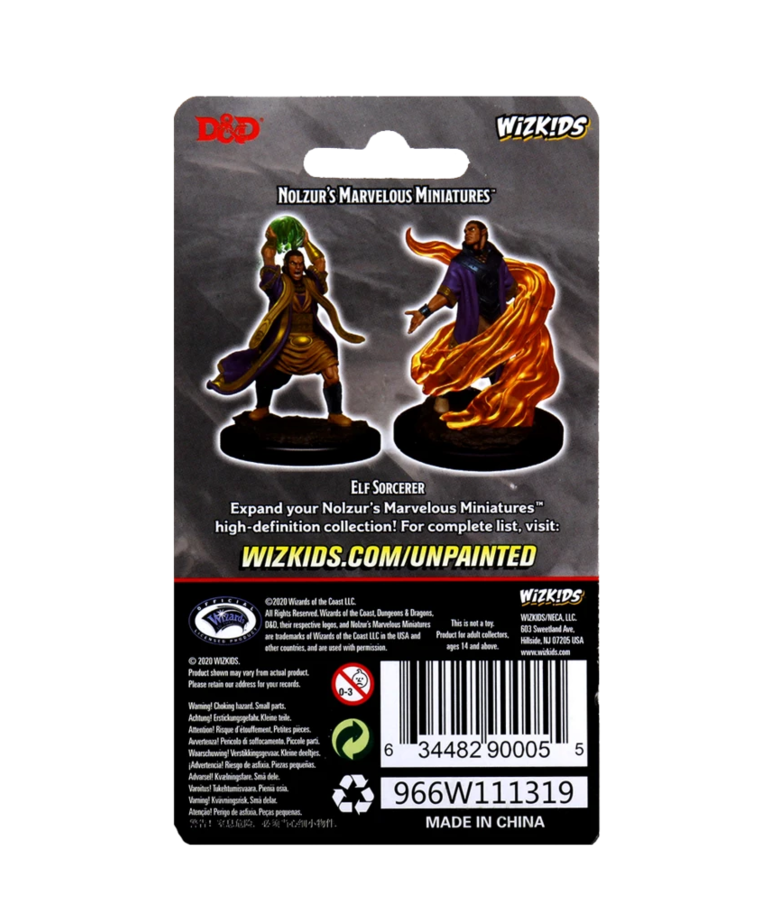 WizKids - WZK D&D: Nolzur's Marvelous Unpainted Miniatures - Elf Sorcerer (He/Him/They/Them)