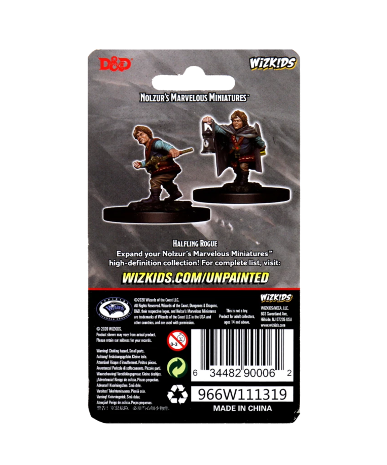 WizKids - WZK D&D: Nolzur's Marvelous Unpainted Miniatures - Halfling Rogue (He/Him/They/Them)