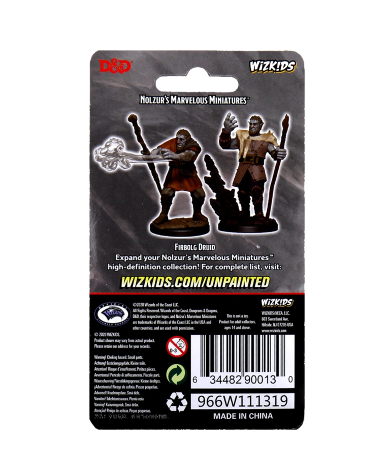 WizKids - WZK D&D: Nolzur's Marvelous Unpainted Miniatures - Firbolg Druid (He/Him/They/Them)