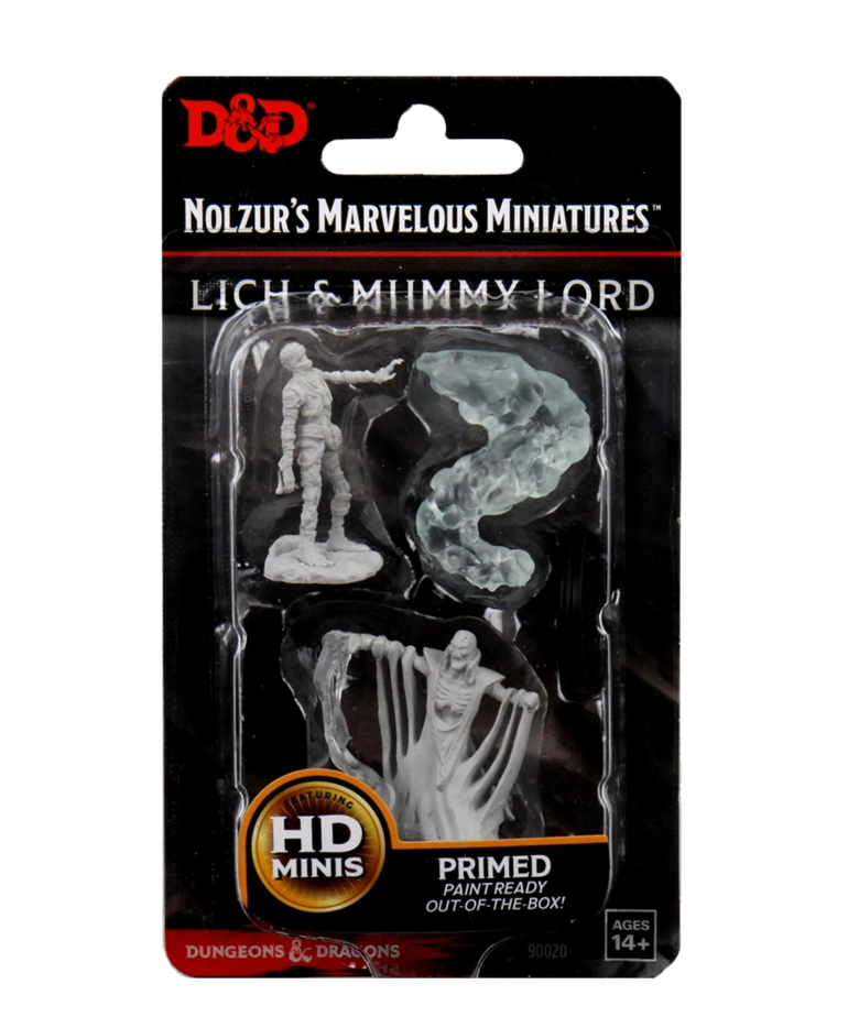 WizKids - WZK D&D: Nolzur's Marvelous Unpainted Miniatures - Lich & Mummy Lord