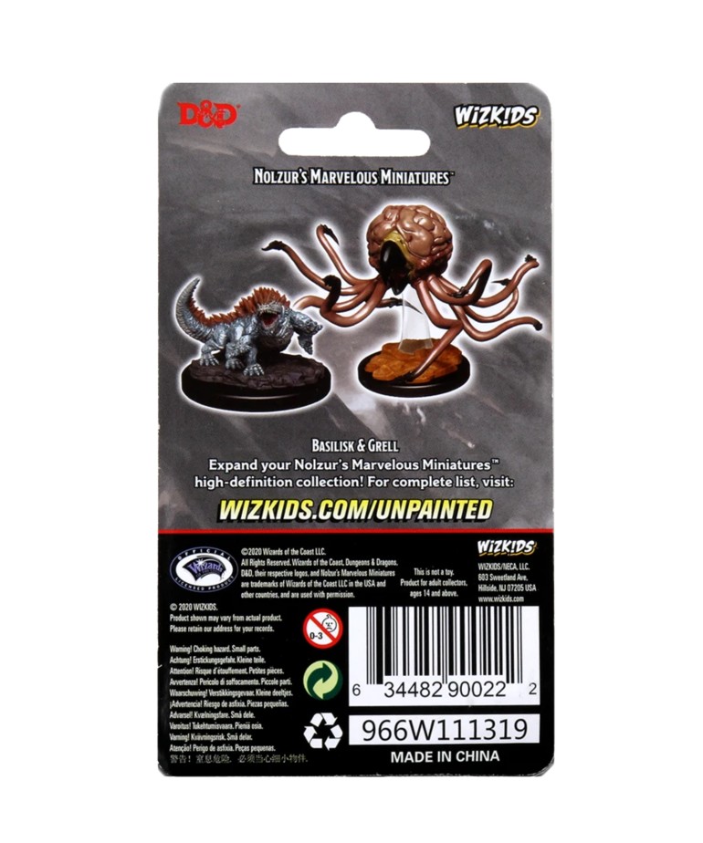 WizKids - WZK D&D: Nolzur's Marvelous Unpainted Miniatures - Grell & Basilisk