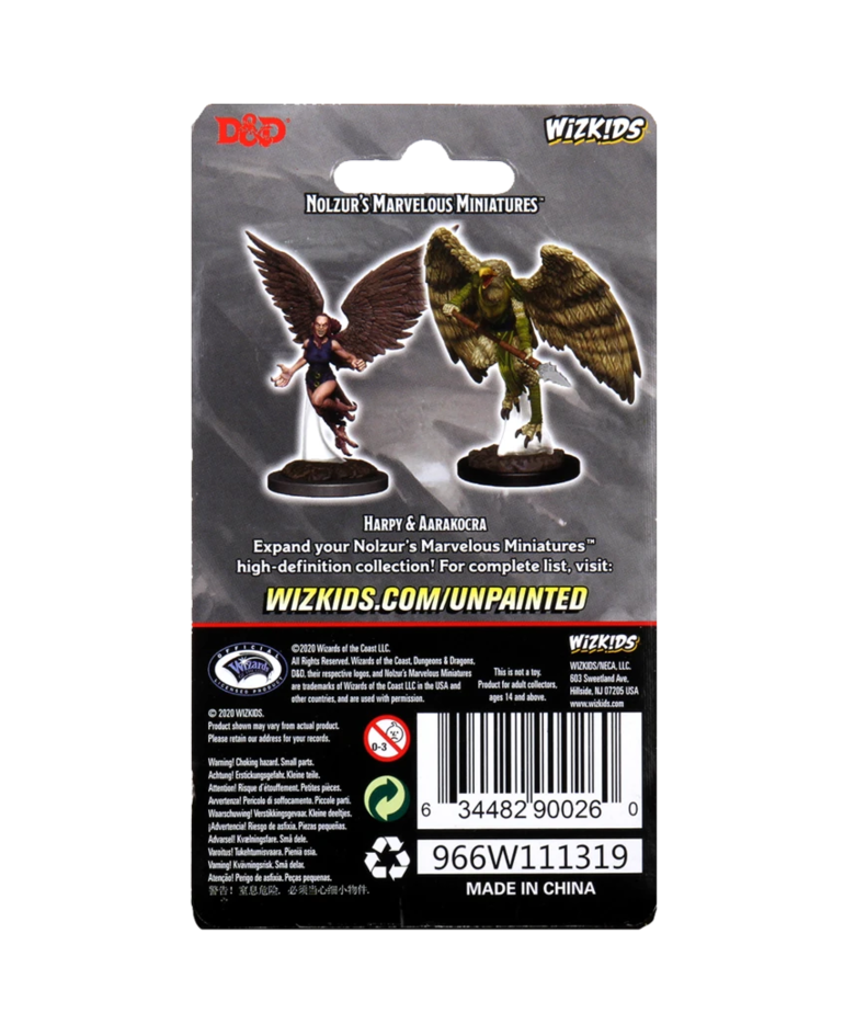 WizKids - WZK D&D: Nolzur's Marvelous Unpainted Miniatures - Harpy & Aarakocra