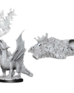 WizKids - WZK D&D: Nolzur's Marvelous Unpainted Miniatures - Gold Dragon Wyrmling & Small Treasure Pile