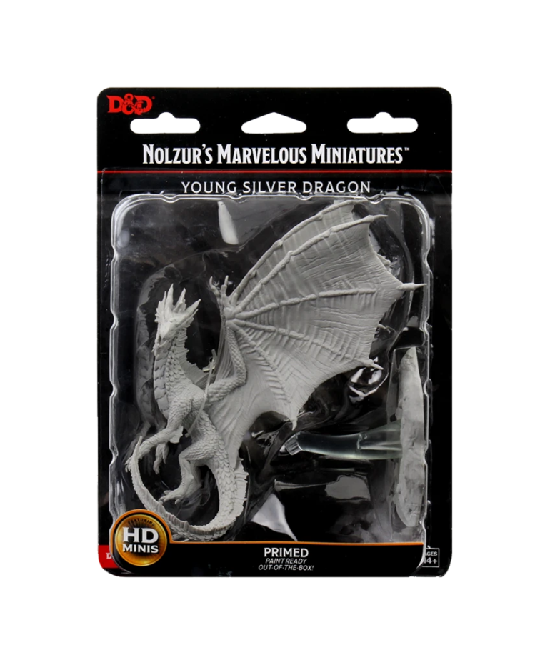 WizKids - WZK D&D: Nolzur's Marvelous Unpainted Miniatures - Young Silver Dragon