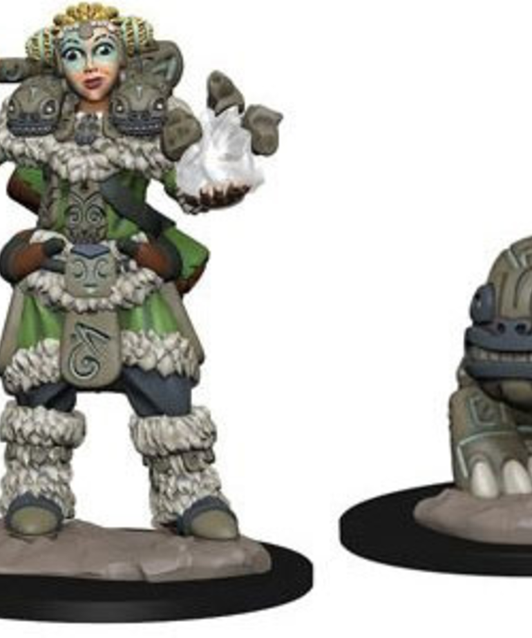 WizKids - WZK CLEARANCE - Wizkids: Wardlings - Girl Druid & Stone Creature