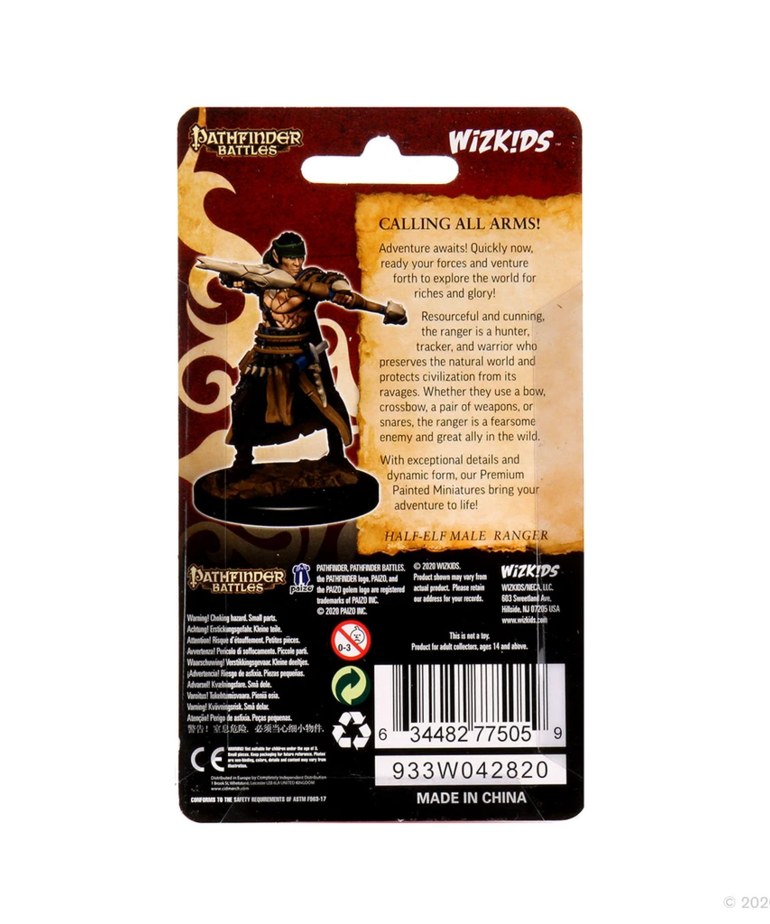 WizKids - WZK Pathfinder Battles: Premium Painted Figures - Half-Elf Ranger Male