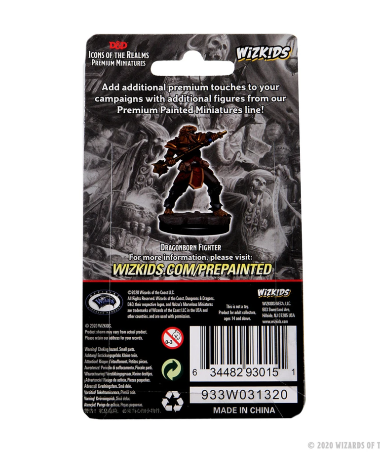 WizKids - WZK D&D: Icons of the Realms - Premium Painted Figures - Dragonborn Fighter (He/Him/They/Them)