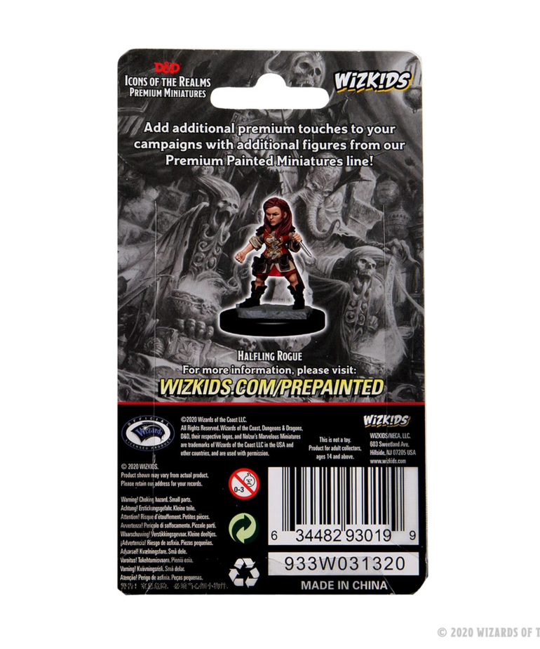 WizKids - WZK D&D: Icons of the Realms - Premium Painted Figures - Halfling Rogue (She/Her/They/Them)