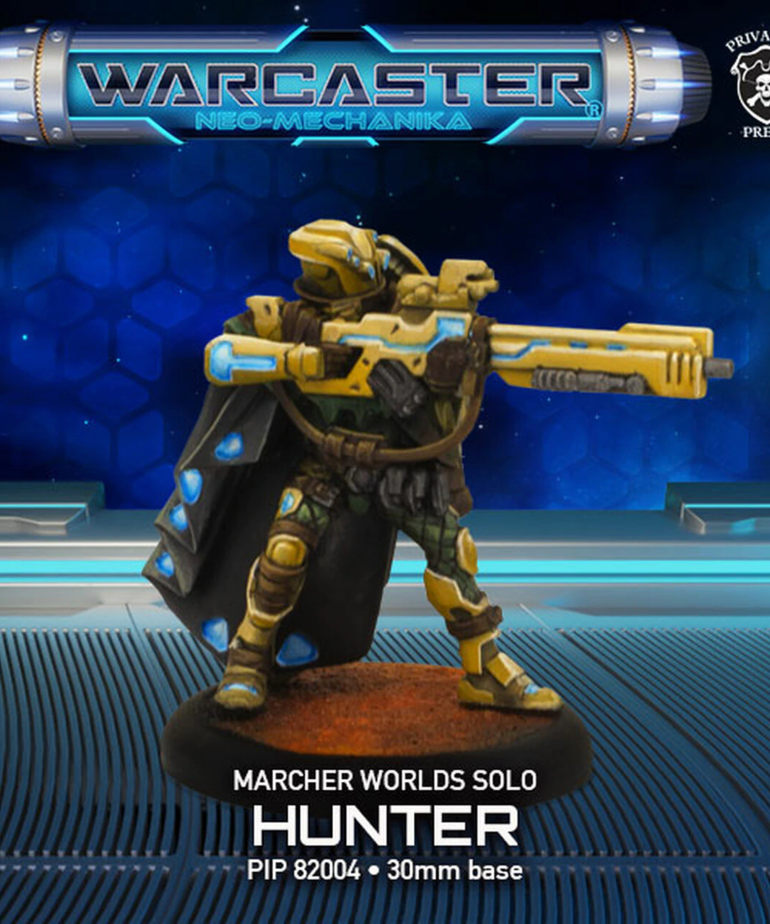 Privateer Press - PIP PRESALE - Warcaster: Neo-Mechanika - Marcher Worlds - Hunter - Solo / Hero - 11/06/2020