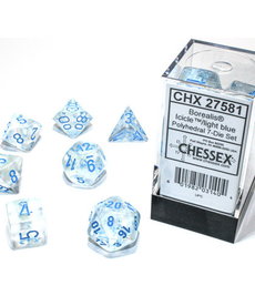 Chessex - CHX 7-Set Borealis Luminary Icicle w/ Light Blue