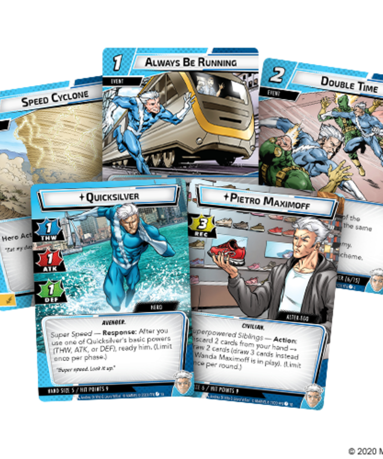 Fantasy Flight Games - FFG Marvel Champions: The Card Game - Quicksilver - Hero Pack