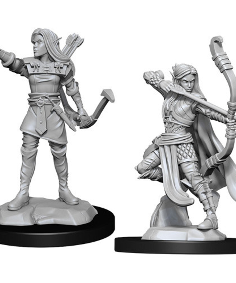 D&D NMM W01 Elf Female Ranger unpainted miniature